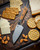 MICROTECH 4.2" SANTOKU KNIFE STONEWASH STANDARD TITANIUM BOLSTER EMBER G-10 3300B-10EM