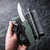 Protech Tactical Response 3 Automatic Folder - Green aluminum handle with grooves, Stonewash 154-CM blade, mosaic pin button, satin hardware, polished clip