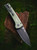 PROTECH KNIVES CHAVEZ SCAPEGOAT COMPACT AUTO - SOLID GREEN ALUMINUM HANDLE, DLC BLACK MAGNAMAX BLADE, BLACK LIP PEARL BUTTON, BLACK HARDWARE, BLACK DEEP CARRY CLIP