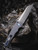 PROTECH  MALIBU FLIPPER - BLACK 7075 DRAGON SCALE AL HANDLES, SAPPHIRE BLUE HARDWARE, SANDY GREY DLC MAGNACUT REVERSE TANTO BLADE, BLACK CLIP.
