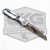 HERETIC KNIVES CUSTOM JINN MANUAL CRACKED ICE WITH TITANIUM CHASSIS AND MOP INLAYS BSTX26008