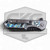 HERETIC KNIVES CUSTOM JINN MANUAL BLUED VEGAS FORGE HERRINGBONE DAMASCUS WITH TITANIUM CHASSIS AND ABALONE INLAYS SN 10 BSTX26009