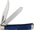 COLD STEEL TRAPPER KNIFE / 4.125" CLOSED / 2 BLADES (BOTH 3.3") / 8CR13MOV / BLUE BONE / BLISTER PACK