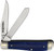 COLD STEEL MINI TRAPPER / 2.5" CLOSED / 2 BLADES (2.6" - 2.7") / 8CR13MOV STEEL / BLUE BONE / BLISTER PACK