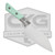 MICROTECH 6" SANTOKU KNIFE STONEWASH STANDARD TITANIUM BOLSTER CARIBBEAN BLUE G-10
