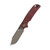 QSP Kali 14C28N, champagne ceramic coated, Handle: Dark red G10 QS159-A2