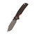 QSP Kali 14C28N, champagne ceramic coated, Handle: Black/Orange G10 QS159-D2