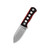QSP Canary Neck Knife Sandvik 14C28N, stonewash, Handle: Black/Red G10