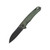QSP Otter Sandvik 14C28N, black, Handle: Green micarta QS140-E2