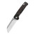 QSP Penguin V2 D2, 2 tone finish stonewash - satin, Handle: Red shredded CF overlay G10 QS130V2-F1