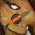 HERETIC KNIVES KOBOLD BOWIE DG GREEN STANDARD ORANGE G10 HANDLE SCALES.