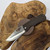 MCNEES KNIVES 3.75 DIXON DIAMOND BRONZE, SATIN HARDWARE, SATIN STONEWASH BLADE SIMS1T2462