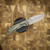 MCNEES KNIVES PM MAC 2 3" GREEN/ BRONZE SMOOTH, STONEWASHED BLADE, STONEWASHED HARDWARE, MAGNACUT