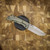 McNees Knives Mac 2 Green/ Bronze Smooth Finish, 3" Magnacut Stonewashed Blade, Stonewashed Hardware SIMS1T2444
