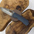 MCNEES KNIVES 3.75  DIXON FRAG BLUE, STONEWASHED HARDWARE, STONEWASHED BLADE
