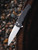 Protech Knives Malibu  Textured battleworn black Aluminum handles, Magnacut stonewash Wharncliffe blade, blasted hardware, black deep carry clip.