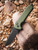 Protech Knives Rockeye Auto - Solid Green Handle, DLC Black Magnacut Blade, black hardware, black clip, Plain Edge.