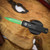 MICROTECH UTX-85 GEN IV D/E FULL SERRATED SERRATE JEDI MASTER W/GREEN BLADE, BRONZE HARDWARE, & BLACK CHASSIS 12324-3JM