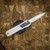 AXIAL KNIVES SHIFT V3 WHITE DOUBLE EDGE BLUE CABON INLAYS, WHITE HARDWARE, MAGNACUT CCAXL3