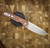 PROTECH KNIVES MORDAX, BROWN HANDLE, STONEWASH MAGNACUT, WHITE PEARL BUTTON, SERIALIZED OF 100 BSA26.MORDAX.1