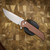 PROTECH KNIVES MORDAX, BROWN HANDLE, STONEWASH MAGNACUT, WHITE PEARL BUTTON, SERIALIZED OF 100 BSA26.MORDAX.1