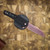 PROTECH KNIVES MALIBU BLACK HANDLE, COPPER ROSE PVD BLADE, MAGNACUT, REVERSE TANTO, BLACK LIP PEARL BUTTON, SERIALIZED OF 200