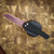 PROTECH KNIVES MALIBU BLACK HANDLE, COPPER ROSE PVD BLADE, MAGNACUT, REVERSE TANTO, BLACK LIP PEARL BUTTON, SERIALIZED OF 200 BSA26.MALIBU.1