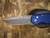 PROTECH KNIVES TR-3 AUTO, BLUE HANDLE, FISH SCALE, ACID WASH 154 CM, WHITE PEARL BUTTON, SERIALIZED OF 115 BSA26.TR3.1