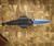 PROTECH KNIVES AVALON PEACE NEIGHBOR BLACK HANDLE, SAPPHIRE BLUE BLADE, MAGNACUT, BLACK PEARL BUTTON, SERIALIZED OF 200
