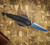 PROTECH KNIVES AVALON PEACE NEIGHBOR BLACK HANDLE, SAPPHIRE BLUE BLADE, MAGNACUT, BLACK PEARL BUTTON, SERIALIZED OF 200