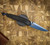 PROTECH KNIVES AVALON PEACE NEIGHBOR BLACK HANDLE, SAPPHIRE BLUE BLADE, MAGNACUT, BLACK PEARL BUTTON, SERIALIZED OF 200