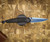 PROTECH KNIVES AVALON PEACE NEIGHBOR BLACK HANDLE, SAPPHIRE BLUE BLADE, MAGNACUT, BLACK PEARL BUTTON, SERIALIZED OF 200 BSA26.AVALON.1