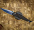 PROTECH KNIVES AVALON PEACE NEIGHBOR BLACK HANDLE, SAPPHIRE BLUE BLADE, MAGNACUT, BLACK PEARL BUTTON, SERIALIZED OF 200 BSA26.AVALON.1