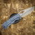 MCNEES KNIVES DIXON ROCK TEXTURE, BLUE HANDLE, STONEWASHED BLADE, STONEWASHED HARDWARE, MAGNACUT SIMS1T2522