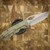 MCNEES KNIVES DIXON DRAGONSCALE GREEN/ BRONZE HANDLE, STONEWASHED BLADE, STONEWASHED HARDWARE, MAGNACUT SIMS1T2532