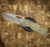 MCNEES KNIVES DIXON DRAGONSCALE GREEN/ BRONZE HANDLE, STONEWASHED BLADE, STONEWASHED HARDWARE, MAGNACUT SIMS1T2532