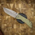 MCNEES KNIVES PM MAC 2 3.5 JIGGED GREEN/ BRONZE, STONEWASHED BLADE, STONEWASHED HARDWARE, MAGNACUT SIMS1T1554