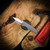 Chaves Knives Omega Street Jake McCoy Design Tanto - Premium M390 Steel, Stonewash Finish, Magnetic Integral Construction, Red Label - Tactical EDC Knife
