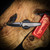Chaves Knives Phase 229 - Brad Blount Design, Magnetic Integral, Black Satin PVD Drop Point Knife with Stonewash Finish and Red Label