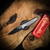 Chaves Knives Phase 229 - Brad Blount Design, Magnetic Integral, Black Satin PVD Drop Point Knife with Stonewash Finish and Red Label