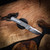 Chaves Knives  Arison  Street  Stonewash  Linerlock Blue Label Black Micarta BF  Drop Point