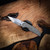 Chaves Knives Omega  Street  Stonewash  Linerlock Blue Label Black Micarta BF  Tanto