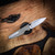 Chaves Knives Phase  229  Stonewash  Linerlock Blue Label Black Micarta BF  Drop Point