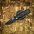 Chaves Knives Redencion Street SW PVD Linerlock Green Ti Blue Label Aluminum Knurled Black Tanto CK-1B2-2C9A-2D1-GR