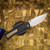 Chaves Knives Redencion 229 SW PVD Linerlock Bronze Ti Blue Label Aluminum Knurled SW Tanto CK-1A2-2B9A-2D1-BR