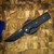 Chaves Knives Redencion N.T.A.K SW PVD Linerlock Green Ti Blue Label Aluminum Knurled Black Tanto CK-1D2-2C9A-2D1-GR