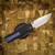 Chaves Knives Redencion N.T.A.K SW PVD Linerlock Purple Ti Blue Label Aluminum Knurled SW Tanto CK-1D2-2B9A-2D1-PRP