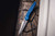Protech Knives Peace Neighbor Avalon Battleworn Blue, Stonewash Magnacut PN1101-BW Blue