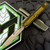 Heretic Knives NYX Tanto Bronze Blade ULTEM inlay Green Chassis, Magnacut