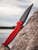 ProTech Knives Peace Neighbor Avalon, Knurled Red, DLC Black Magnacut blade PN1103-Red